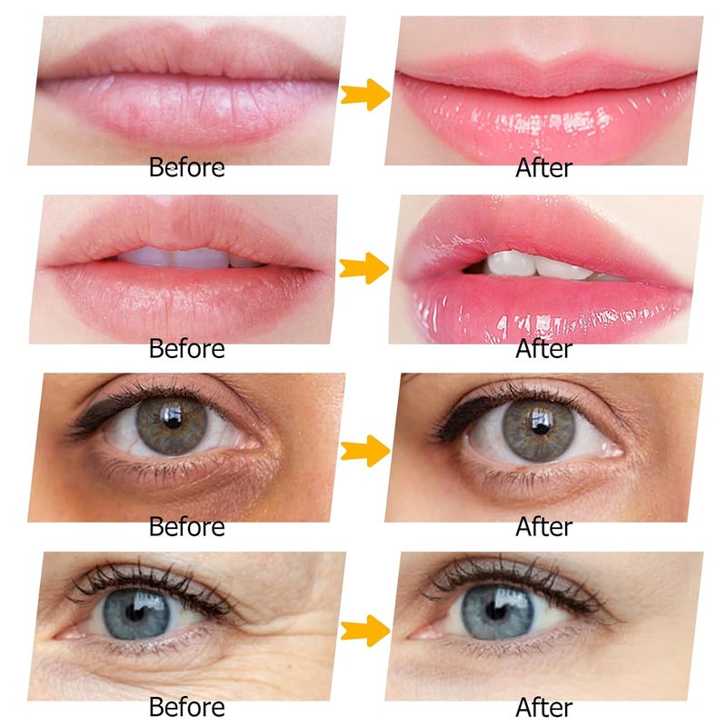 Jakuva 30 Pairs Lip Masks Eye MasksGold Under Eye Patches for Puffy EyesPeach Red Lip Masks SkincareEffectively Moisturizing the Lip Eye SkinAntiAgingReducing Fine LinesNourishing for Face Care - Image 5