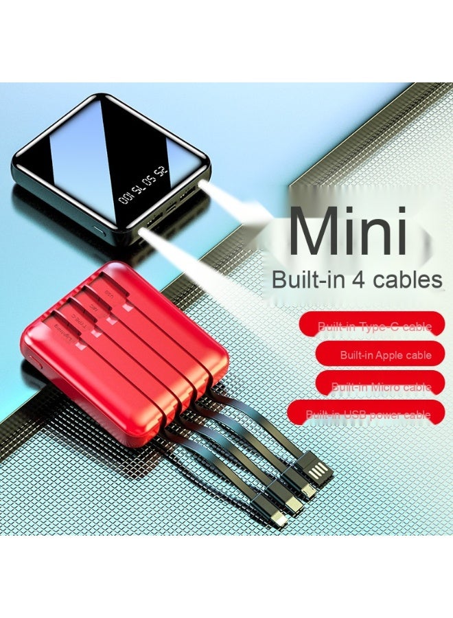 20000mAh Mini Power Bank with Digital Display and Built-in Cable - High Capacity Portable Charger - Image 2