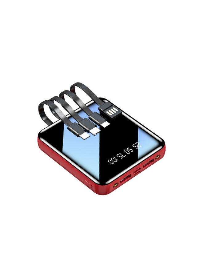 20000mAh Mini Power Bank with Digital Display and Built-in Cable - High Capacity Portable Charger - Image 1