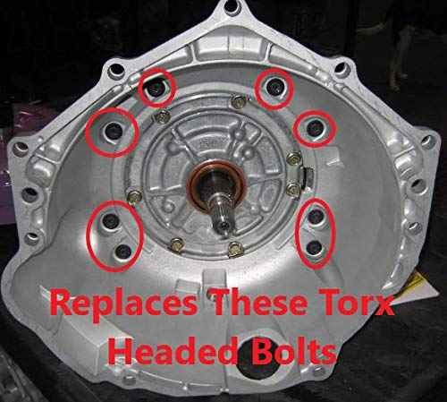 Z Whip Transmission Case to Bell Housing Hex Head Bolt Kit Compatible with Chevrolet GM 4L60E 4L65E 4L70E M30 M32 M70 T56 Trans Bell Housing Replaces T50 Torx® Bolts - Image 3