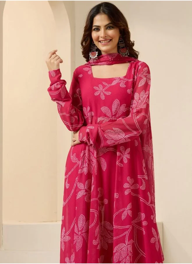 آي شين Mid Rise Women Pink Polyester Kurta Set with Embroidered pattern Tunic and Palazzo features a Round neckline and Three-Fourth Sleeve secured with Elastic closure and styled in Straight Fit ideal for Festive moments — designed to make heads turn.
