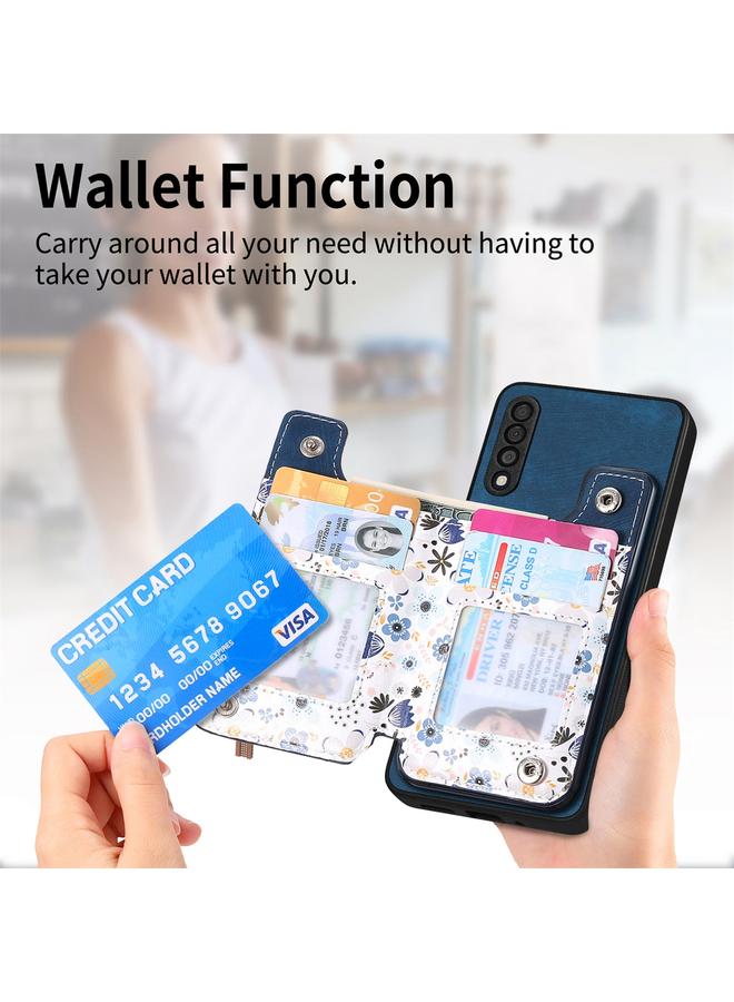 S-TOP Case For Samsung Galaxy A50 Retro Painted Zipper Wallet Back Phone Case - Image 3