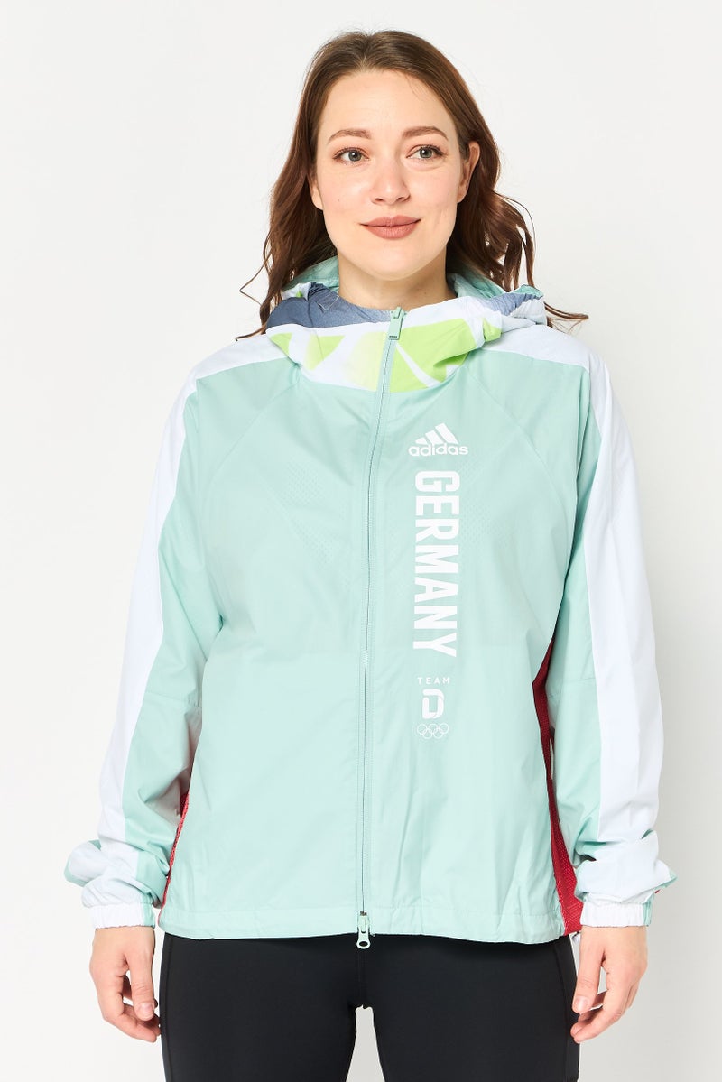 Adidas Women Sportwear Fit Brand Logo Long Sleeve Training Jacket, Multicolor - Image 1