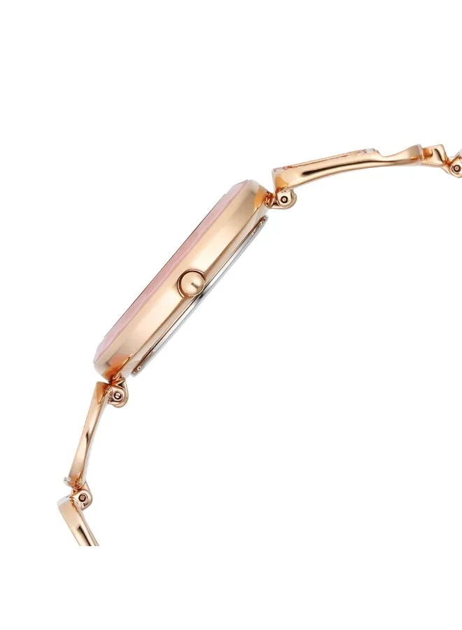 تيتان Women Analog Display Watch With Rose Gold Stainless Steel Strap - 95196WM01