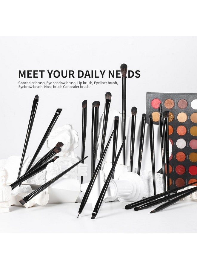 docolor Makeup Brushes Set Professional 30Pcs Obsidian Makeup Brushes Premium Synthetic Powder Kabuki Foundation Contour Blush Concealer Eye Shadow Blending Eyeliner Crease Eyebrow Make Up Brush Kit - Image 2
