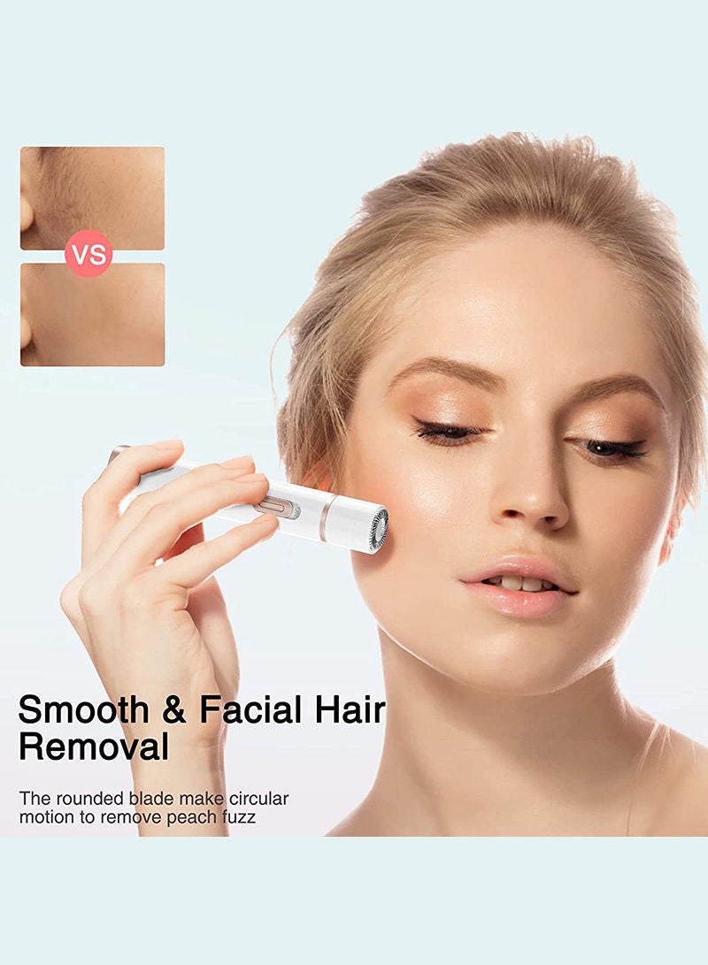 شاربدو إزالة شعر الوجه للنساء ، ماكينة حلاقة كهربائية 4 في 1 للنساء ، أداة تشذيب الحواجب غير المؤلمة بيكيني أداة إزالة الشعر للوجه والحاجب والأنف والذراعين والساقين وشعر العانة USB قابلة لإعادة الشحن ومحمولة - Image 4