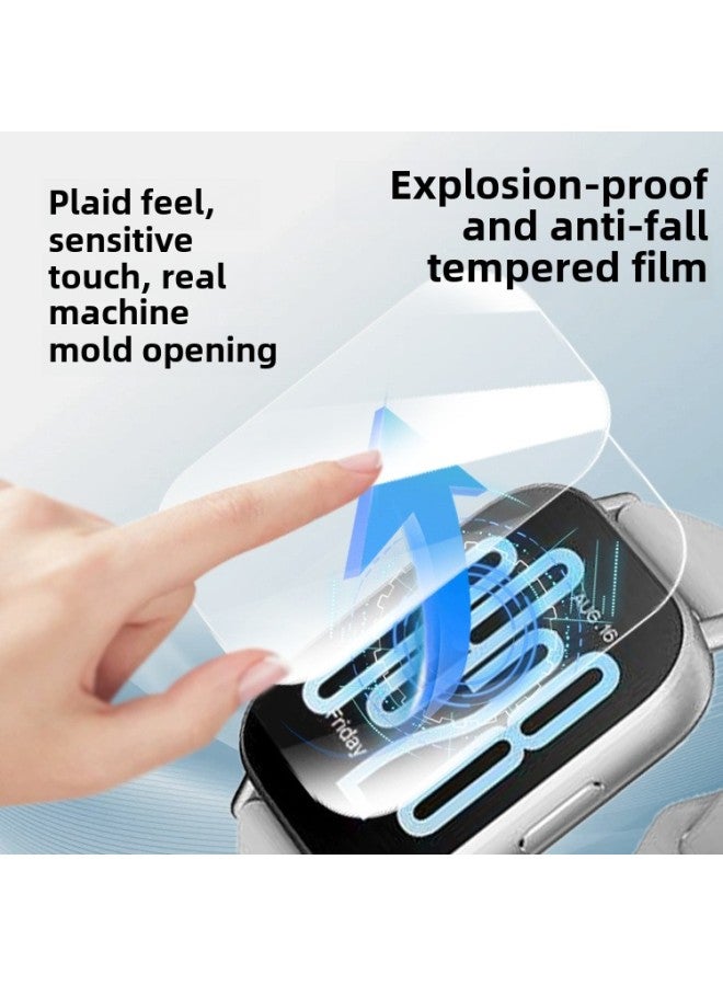 For Red Rice Watch 5active/Lite Tempered Glass Film Redmi Watch4 Composite Hot Curved Hydrogel Film-Color:Hd Anti-scratch Film, Two-piece Set-Size:Redmi Watch 4 - Image 2
