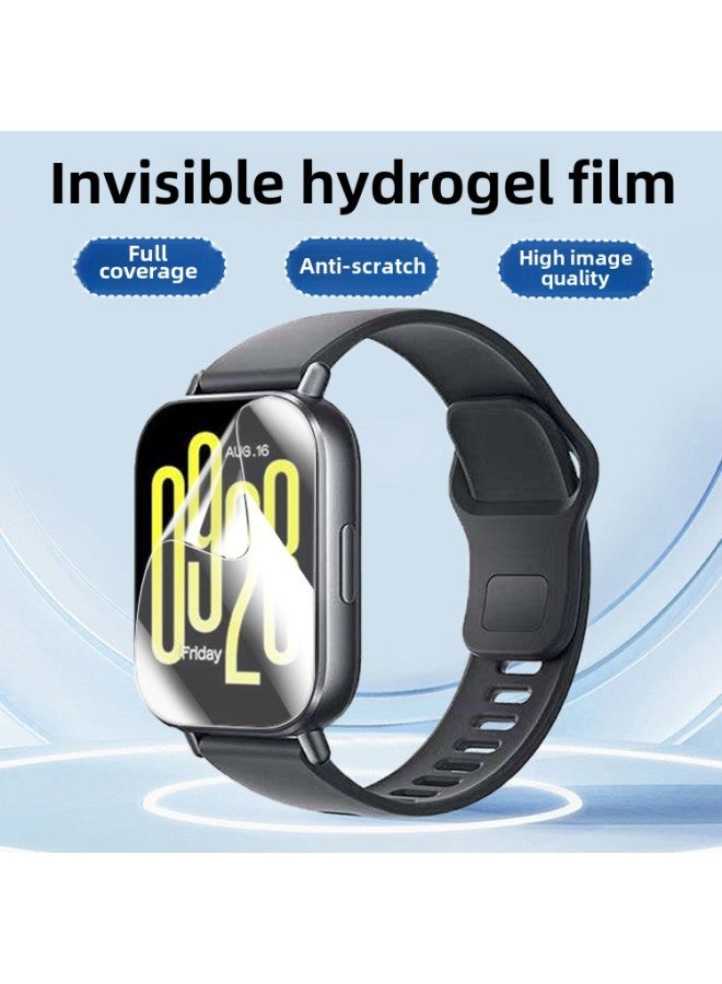 For Red Rice Watch 5active/Lite Tempered Glass Film Redmi Watch4 Composite Hot Curved Hydrogel Film-Color:Hd Anti-scratch Film, Two-piece Set-Size:Redmi Watch 4 - Image 3