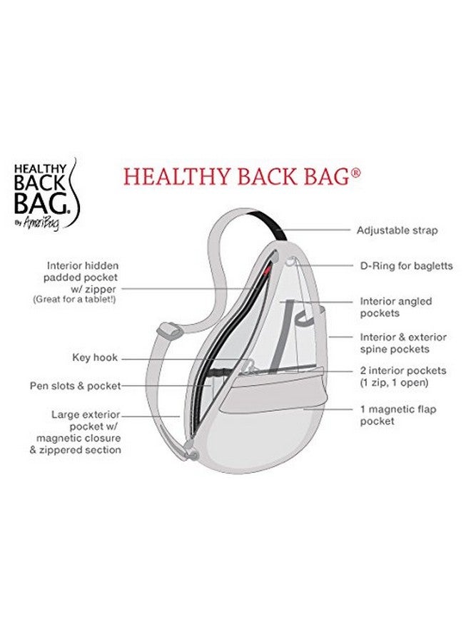 AmeriBag 17" Nylon Crossbody Sling Healthy Back Bag (Stormy Grey) - Image 3