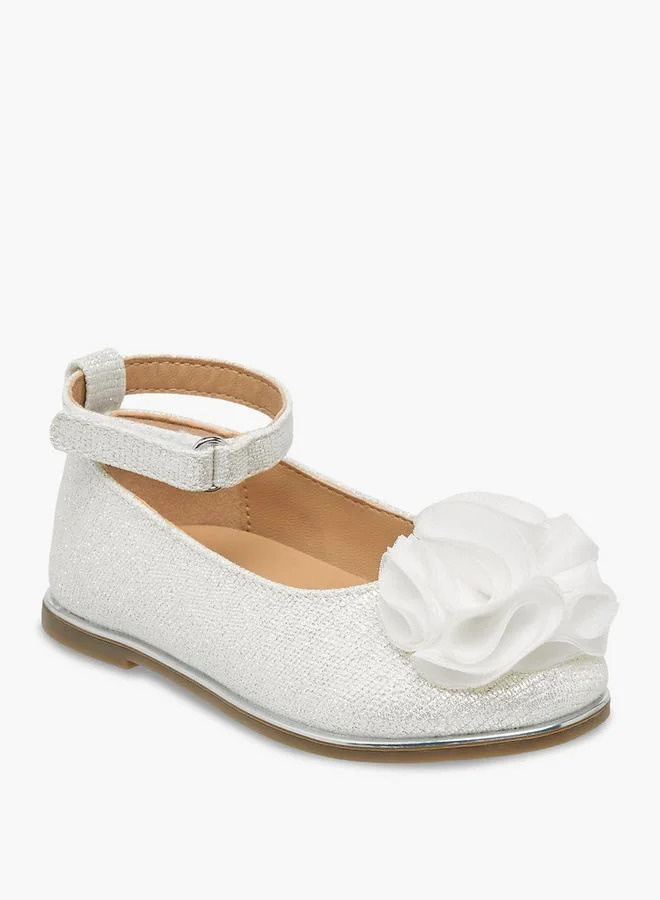 Barefeet Girls Floral Accent Mary Jane Shoes