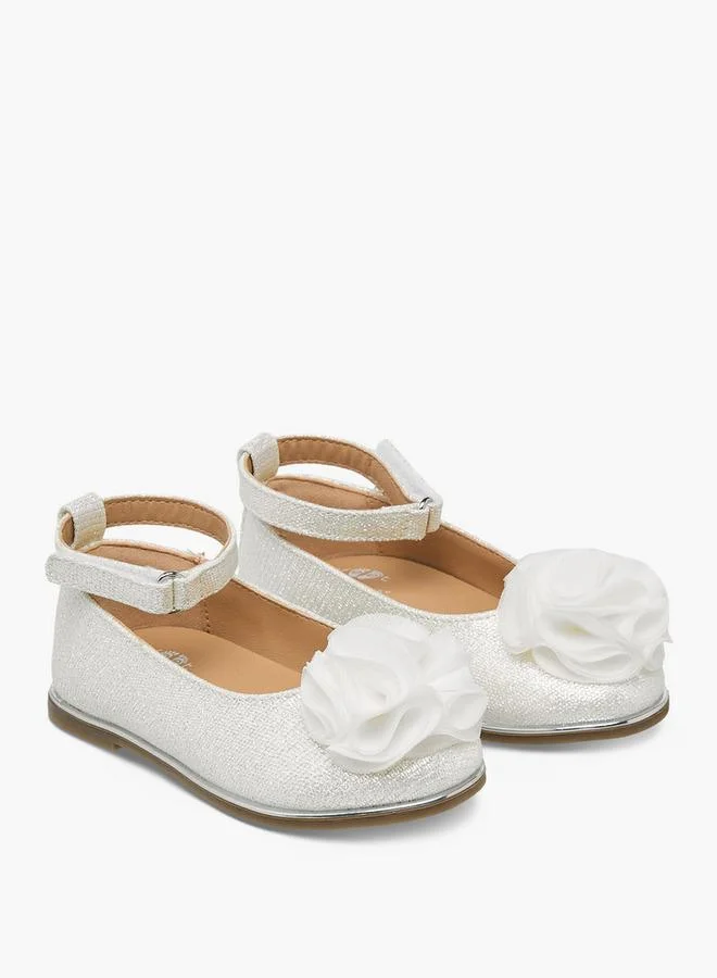 Barefeet Girls Floral Accent Mary Jane Shoes