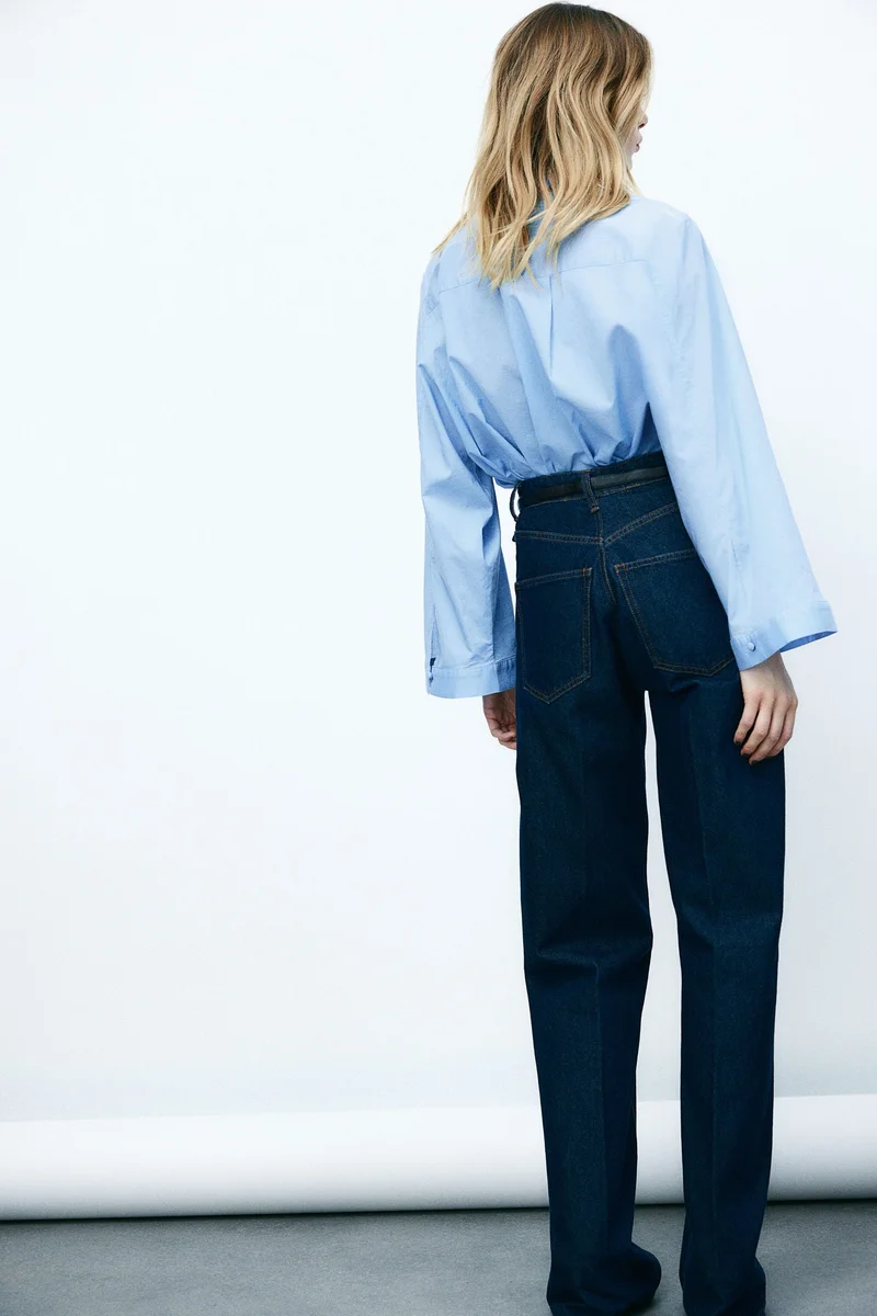 اتش اند ام Pintucked cotton blouse