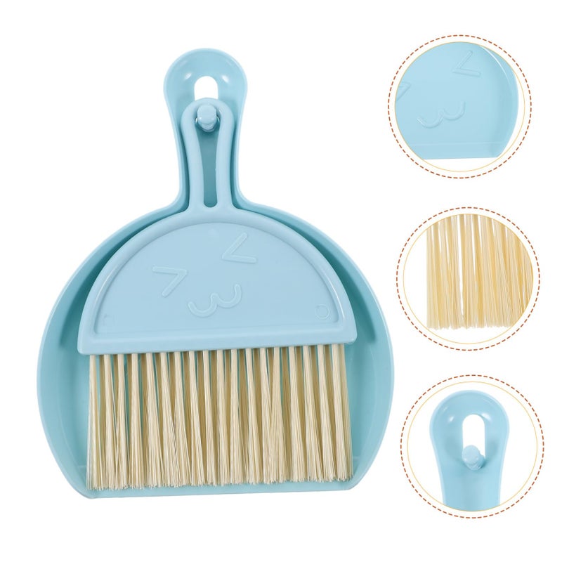 مجموعة مكنسة ومقشة صغيرة محمولة مع فرشة تنظيف ومقبض - Image 5