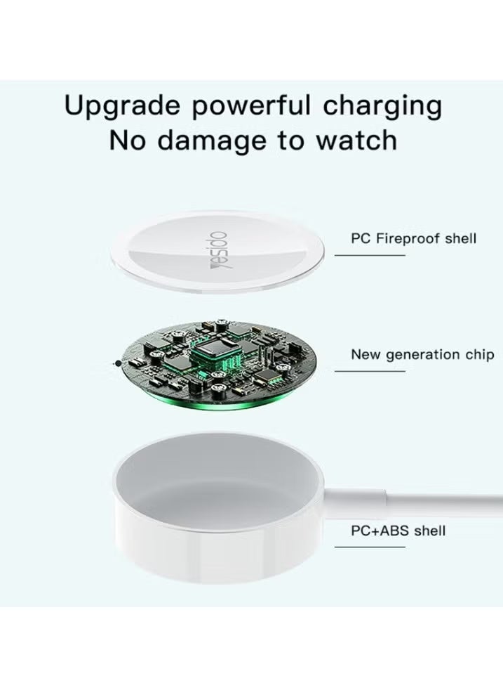 Yesido Yesido Watch Magnetic Charger From USB-C Cable, 1 Meter, White - CA112 - Image 4