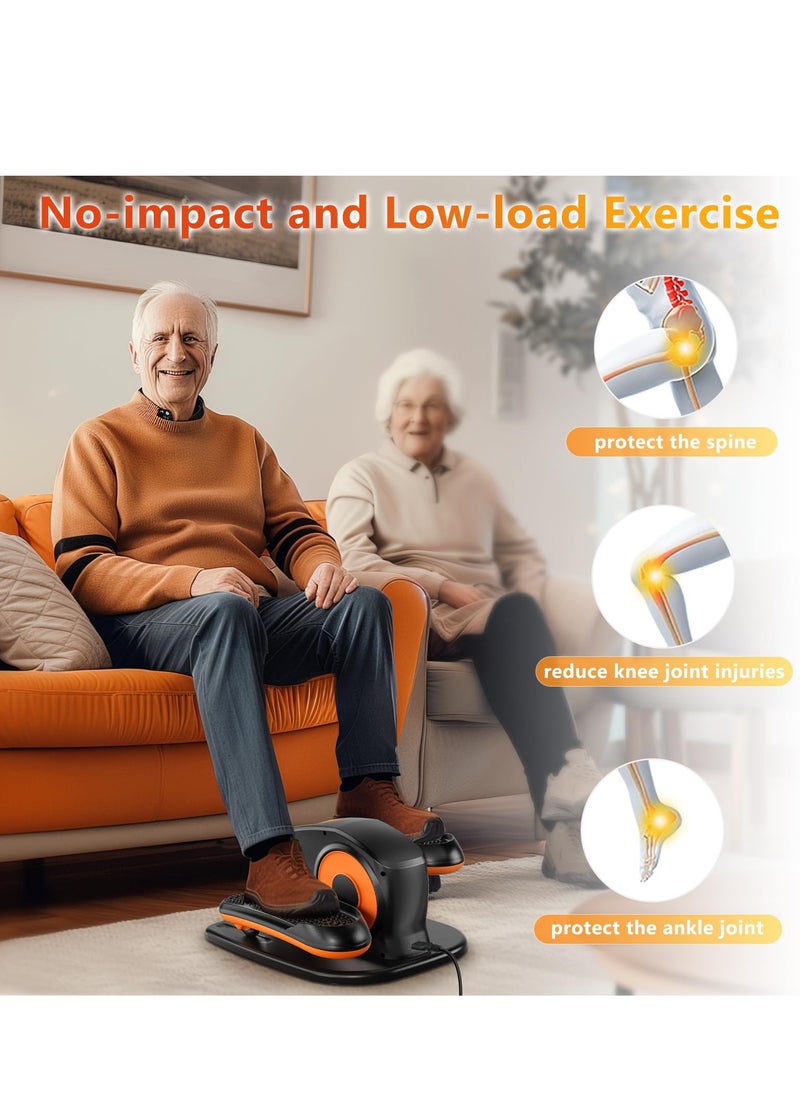 XiuWoo Under Desk Elliptical Machine, Ellipse Leg Exerciser for Seniors with 15 Adjustable Speed, Quiet & Portable Seated Pedal Exerciser, Ellipse Leg Exerciser While Sitting for Seniors  - Image 4