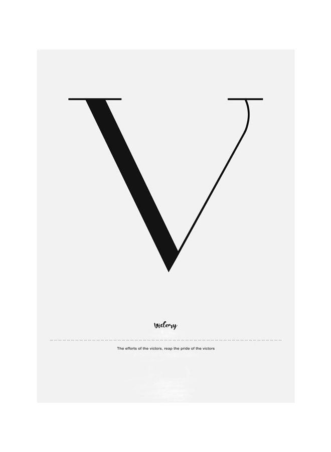 NIBEMINENT Simple Letter Pattern Decorative Painting Black 15x20centimeter