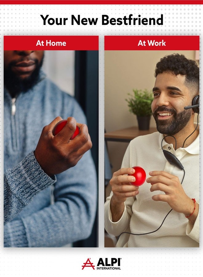 Alpi Squeezies - Soft Squeeze Ball - Adult Stress Balls to Improve Focus - Durable Squeeze Toy for Kids & Adults - Pack of 10, Red - Image 3