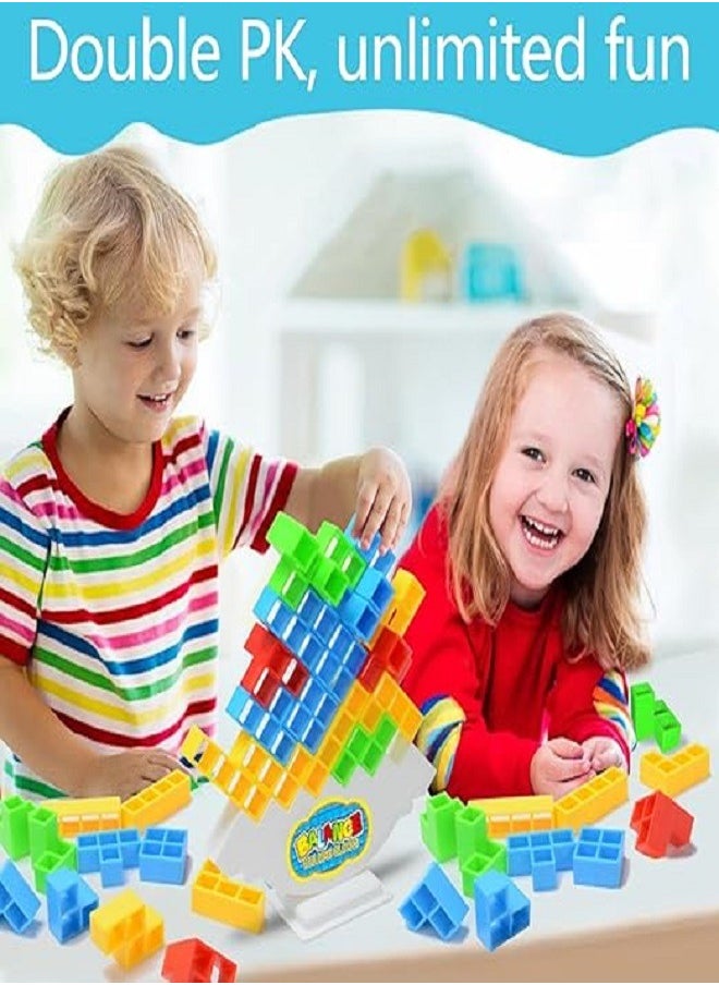 Balance - Tetra Tower Game, 32 Pieces Tetris Balance Toy Tower Game, Creative Stacking Game Toy, Stacking Blocks Balancing Game, Children's Stacking Tower Wood, Puzzle Games Gifts for Boys and Girls - Image 1