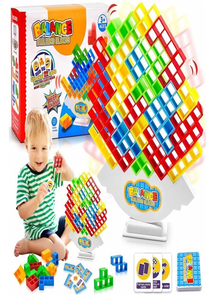 Balance - Tetra Tower Game, 32 Pieces Tetris Balance Toy Tower Game, Creative Stacking Game Toy, Stacking Blocks Balancing Game, Children's Stacking Tower Wood, Puzzle Games Gifts for Boys and Girls - Image 1