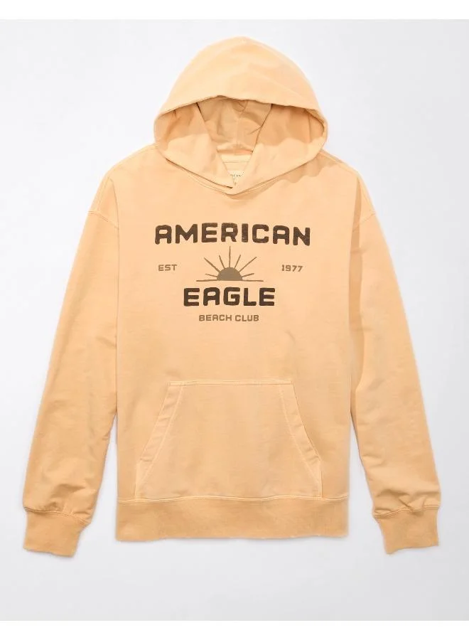 American Eagle Stretch Bonfire Graphic Hoodie