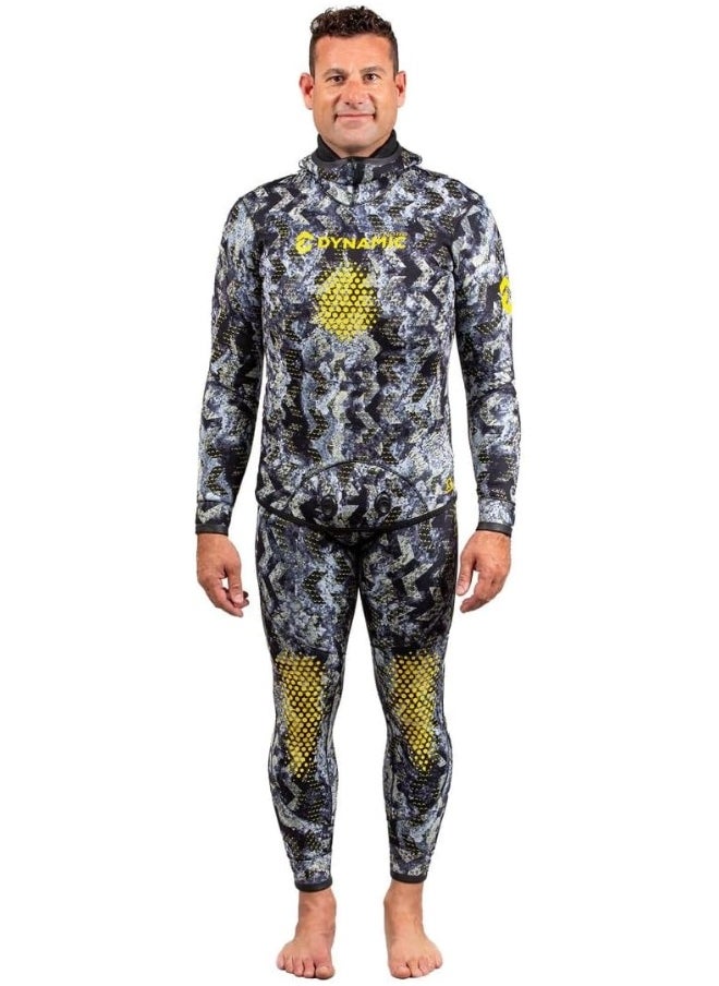 DYNAMICNORD - DYNAMIC NORD SFS-3 FREE DIVE SUIT 3MM HOODED JACKET + PANT CAMO/GREY - Image 1