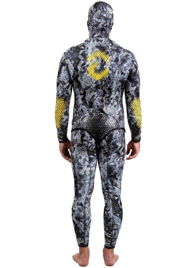DYNAMICNORD - DYNAMIC NORD SFS-3 FREE DIVE SUIT 3MM HOODED JACKET + PANT CAMO/GREY - Image 1