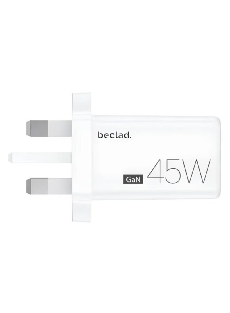 BECLAD 45W Adapter – Designed for Samsung Galaxy white - Image 2