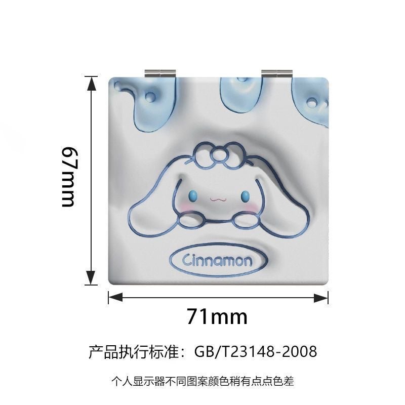 Sanrio Folding Mirror Makeup Mirror Desktop Portable Double-Sided Folding Small Mirror Folding Portable Makeup Mirror Gift - Image 4