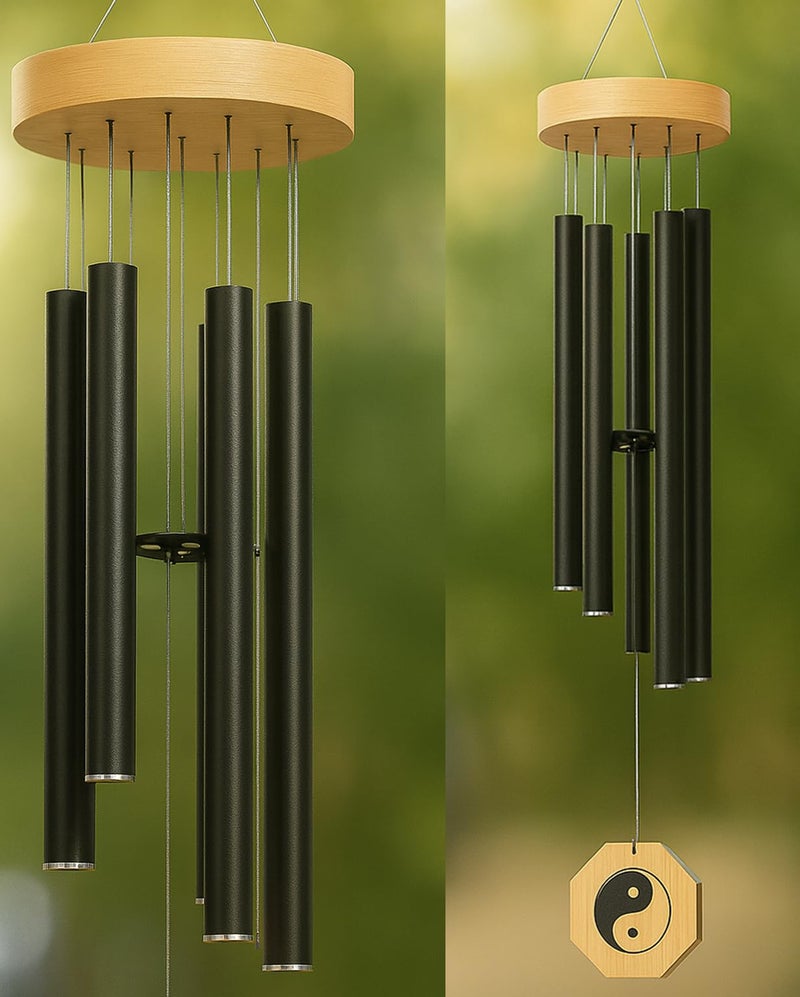 PARADIGM PICTURES 6 Pipe Wind Chimes for Home | Home Decor Items - Image 1