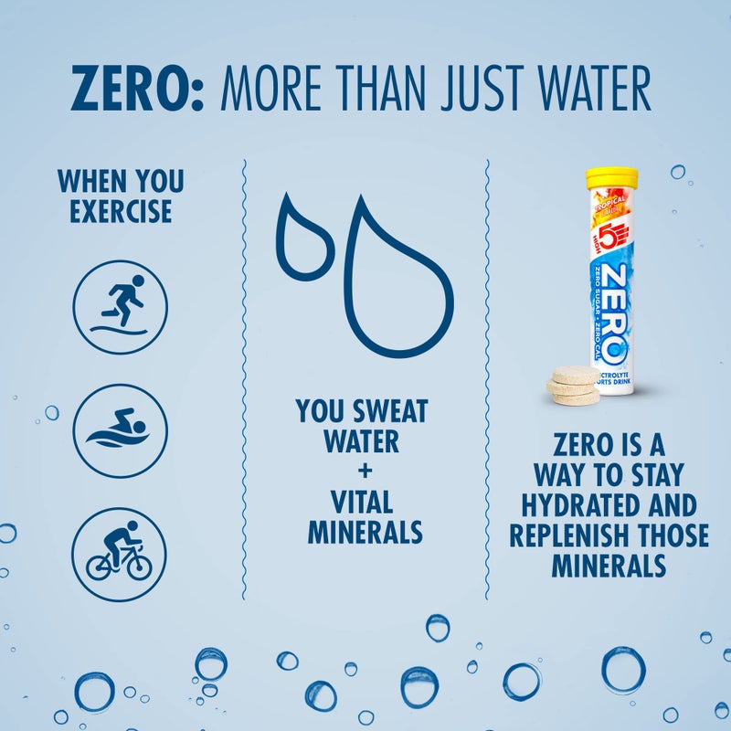 High5 ZERO Electrolyte Tablet - Hydration Tablets Enhanced with Vitamin C - 0 Calories & Sugar Free - Boost Hydration, Performance & Wellness - Tropical, 20 Tablets (20x, Pack of 1) - Image 4