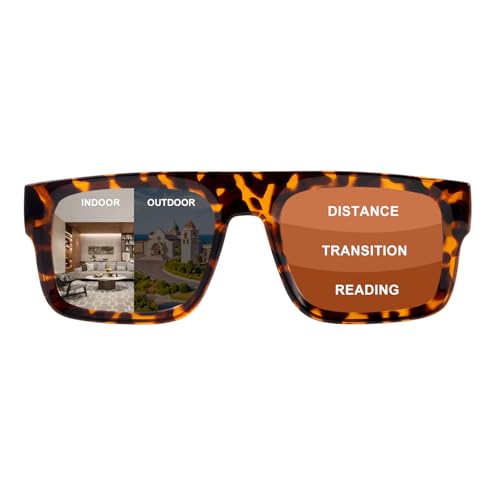 OuShiun Oversized Progressive Reading Glasses Photochromic Multifocal Readers for Men Women with Spring HingeDEMI25 - Image 2