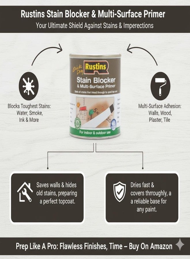 Rustins Stain Blocker & Multi-Surface Primer 250ml - Image 4
