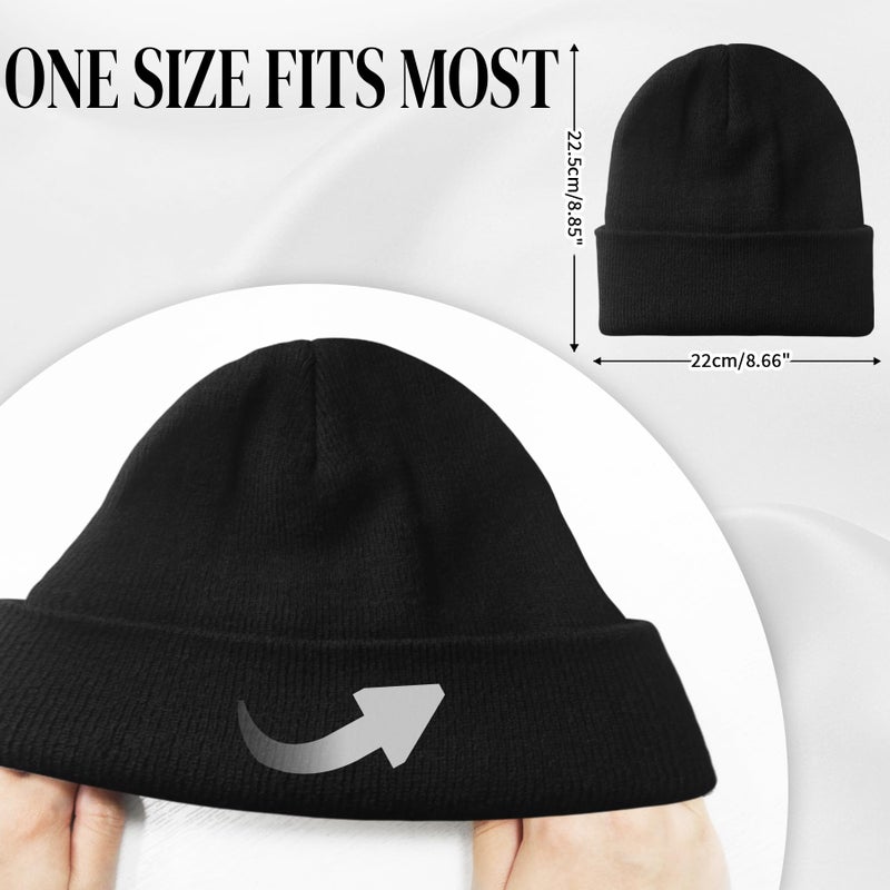 PFFY 2 Packs Womens Satin Lined Beanie Hat Silk Lining Winter Hats Beanies for Women Soft Slouchy Beanie Skull Cap Black+Pink - Image 5