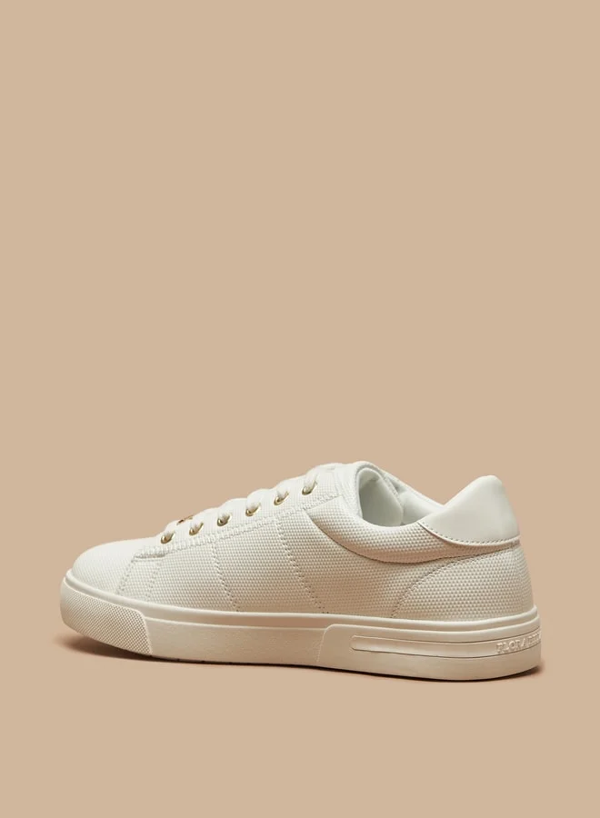 Flora Bella By Shoexpress Women's Textured Lace-Up Low Ankle Casual Shoes Sneakers