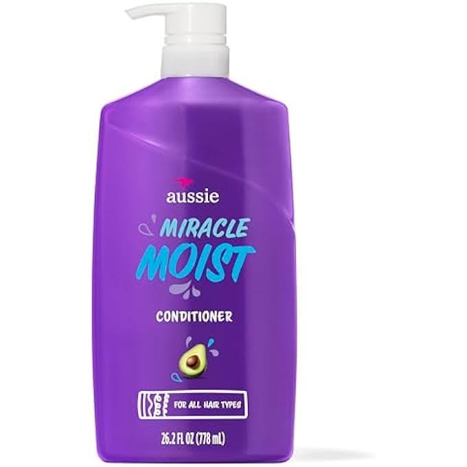Aussie MIRACLE MOIST WITH AVOCADO & JOJOBA OIL, PARABEN FREE CONDITIONER, 26.2 FL OZ - Image 1