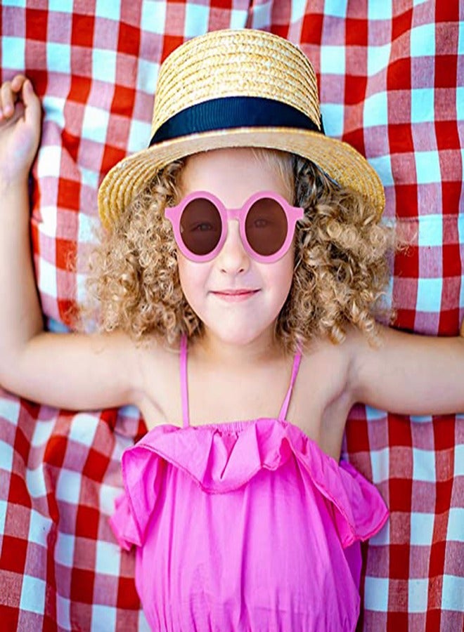 Kids Sunglasses Retro lovely Round Sunglasses for Kids Girls Boys Sunnies UV400 Protection Sun Glasses Flexible Frame for Girls Boys Age 2-10 Morandi Sunglasses Fashion Beach Holiday (Blue+Purple) - Image 5