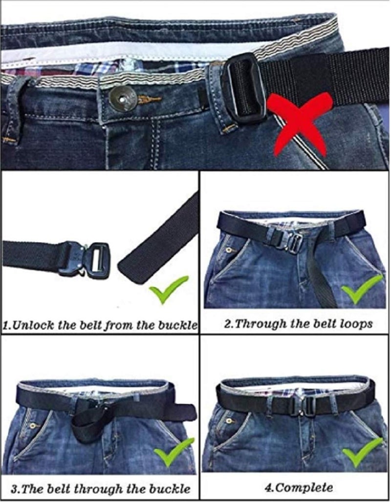 Contacts Men's Synthetic Quick Release Buckle Nylon Belt (Free Size)… - Image 5