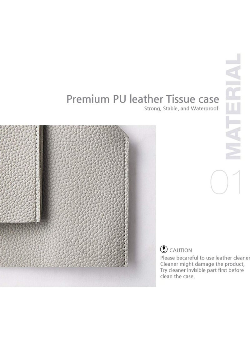 Y&D 1 Piece Modern PU Leather Square Tissue Box Holder Decorative  - Image 2