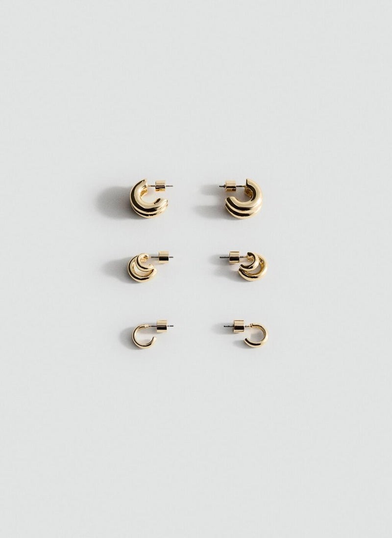 MANGO Set Of Combined Hoop Earrings  - Image 1