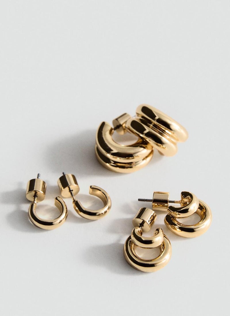 MANGO Set Of Combined Hoop Earrings  - Image 2