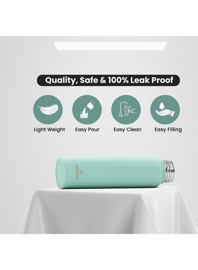 Speedex Stainless Steel Pastel Green Water Bottle 1 Litre with Screw Cap | Leak Proof & BPA Free | Fridge Safe Bottle for School, Gym, Office | For Boys, Girls, Men, Women, Kids - Image 3