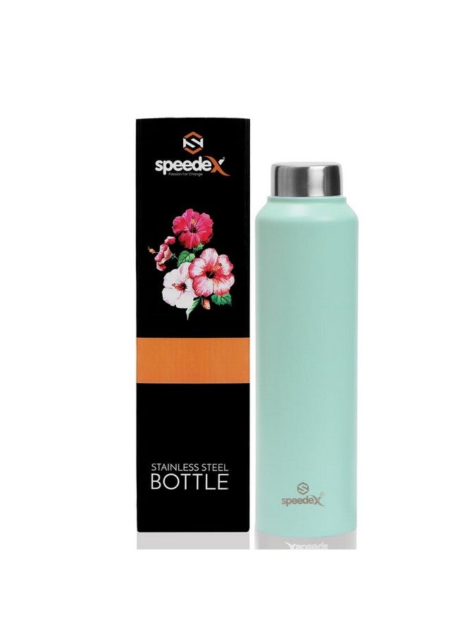 Speedex Stainless Steel Pastel Green Water Bottle 1 Litre with Screw Cap | Leak Proof & BPA Free | Fridge Safe Bottle for School, Gym, Office | For Boys, Girls, Men, Women, Kids - Image 1