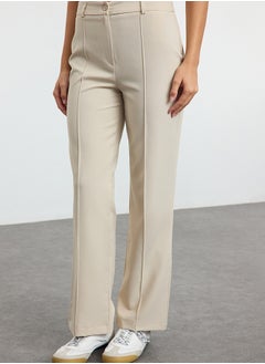 Mink Straight Cut High Waist Ribbed Stitched Woven Trousers TWOSS21PL0093 - pzsku/ZE222774CB81831CC57CFZ/45/_/1730939995/2ec3301a-9594-4071-b337-34bf622e0059