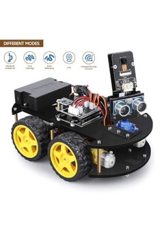 ELEGOO ELEGOO UNO R3 Smart Robot Car Kit V4 for Arduino, Line Tracking Module, Ultrasonic Sensor, STEM Toys for Boys, Girls, Science/Coding/Building/Electronic Kit, Gifts for Kids, Teens, Adults, Cool Gadget  - Image 1