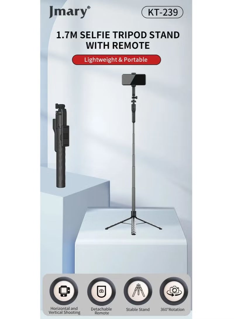 جيه ماري KT-239 Phone Selfie Stick Tripod - Image 2