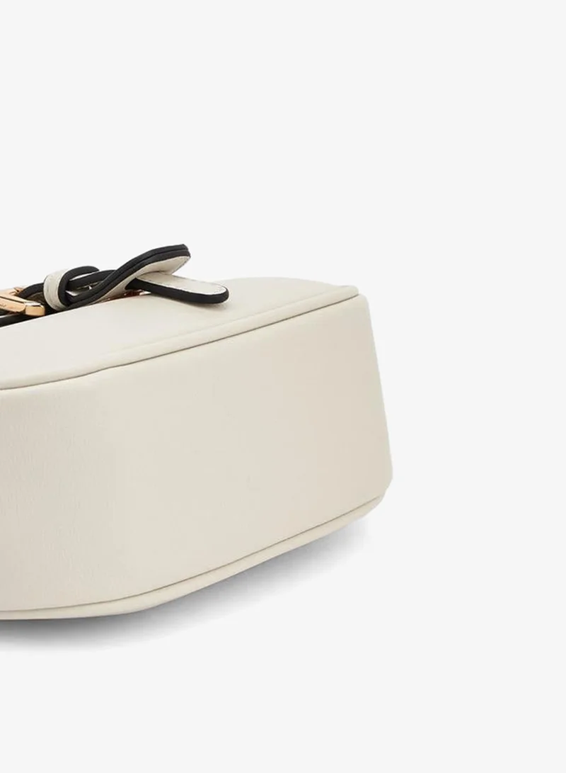 Celeste IVORY Embroidered Flap Crossbody Bag With Button Closure for Women | Best Price UAE