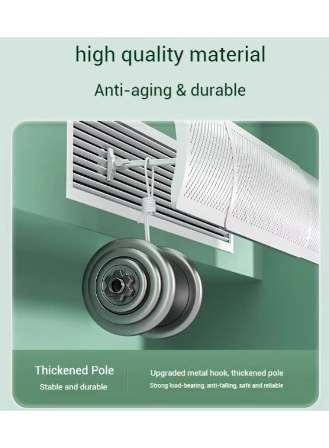 أوساليا عاكس مكيف هواء 49-86 × 16 سم - عاكس مكيف هواء عالمي قابل للتعديل، مناسب لمكيفات الهواء المركزية فقط، وحدة تحكم في فتحة التهوية، يناسب فتحات التهوية العلوية والجانبية | قابل للتمدد (49-86 سم) | يمنع تدفق الهواء البارد المباشر، عبوة من قطعة واحدة - Image 5