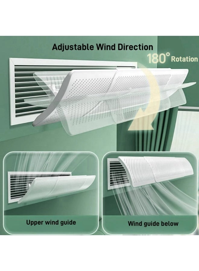 OSALIA AC Deflector 49–86 × 16 cm – Universal Adjustable Air Conditioner Deflector for Central AC Only,Air Vent Controller, Fits Top & Side Vents | Telescopic Extendable (49–86 cm) | Prevents Direct Cold Air Pack of 1 - Image 4