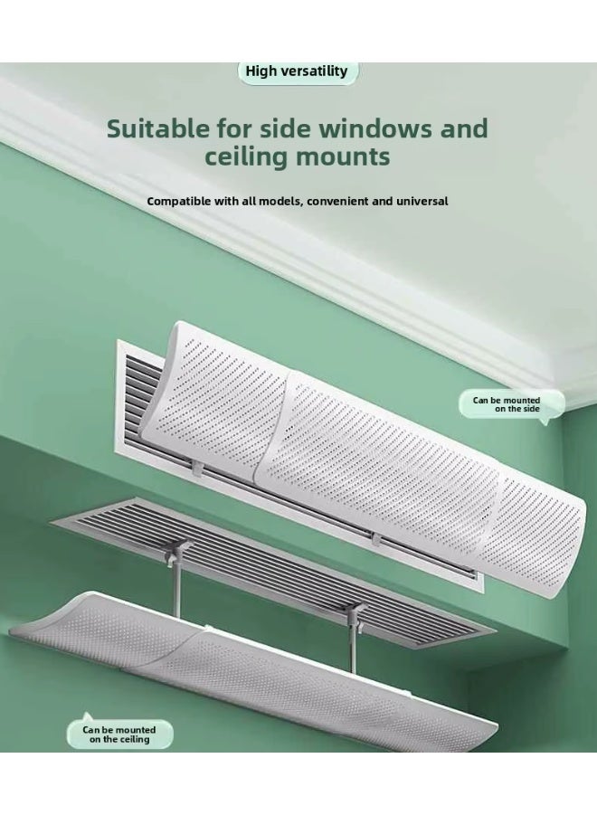 OSALIA AC Deflector 49–86 × 16 cm – Universal Adjustable Air Conditioner Deflector for Central AC Only,Air Vent Controller, Fits Top & Side Vents | Telescopic Extendable (49–86 cm) | Prevents Direct Cold Air Pack of 1 - Image 2
