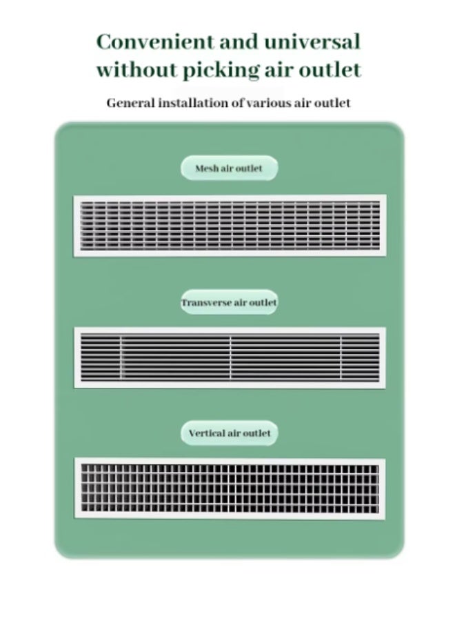 OSALIA AC Deflector 49–86 × 16 cm – Universal Adjustable Air Conditioner Deflector for Central AC Only,Air Vent Controller, Fits Top & Side Vents | Telescopic Extendable (49–86 cm) | Prevents Direct Cold Air Pack of 1 - Image 3